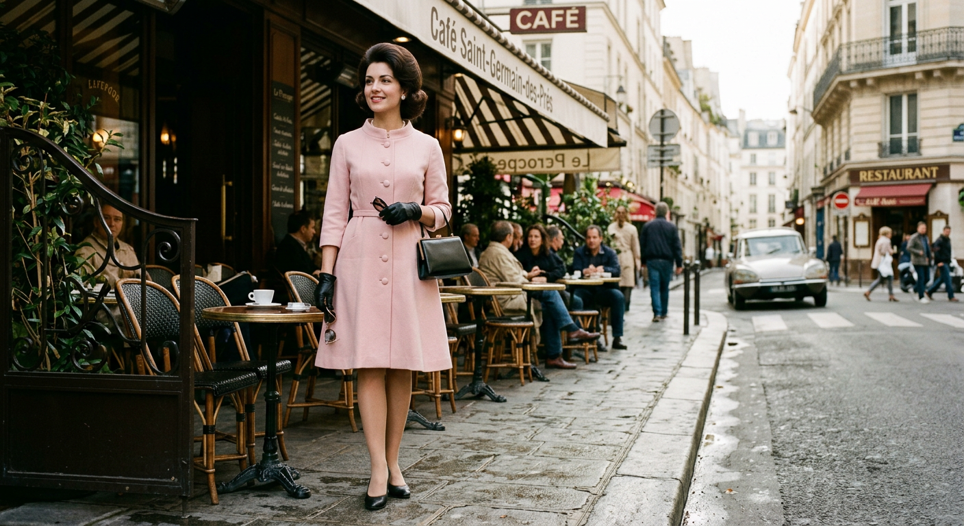 Look femme annee 60 idees tenue vintage chic terrasse cafe retro